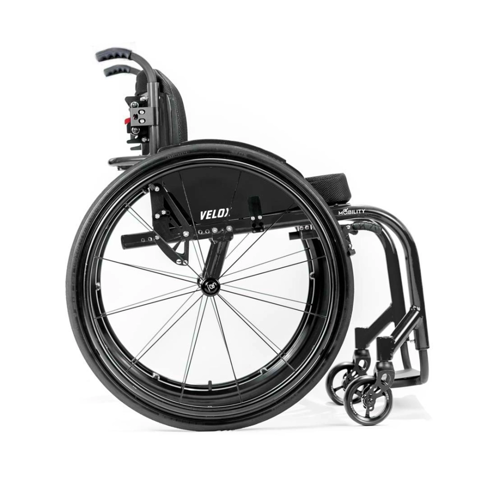 Cadeira de Rodas Monobloco Velox com rodas 12 raios