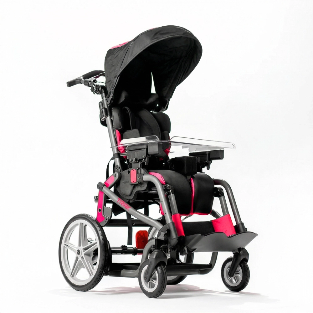 Carrinho postural infantil Leggero Trak na cor rosa