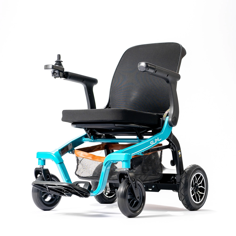 Cadeira de Rodas Motorizada Slim Power Lite - Cor: Verde Turquesa