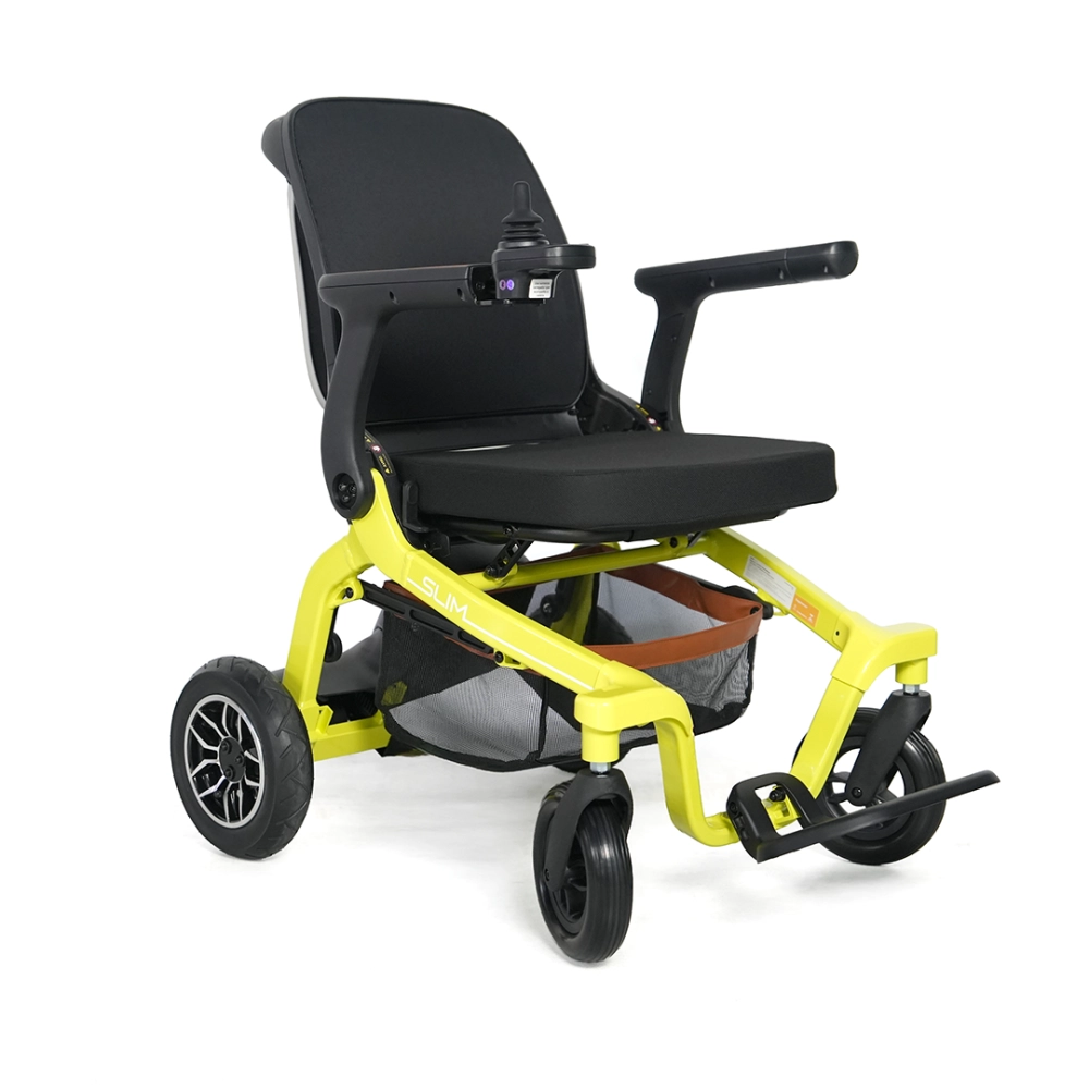 Cadeira de Rodas Motorizada Slim Summer Edition Power Lite - Cor: Amarelo Neon